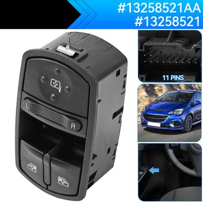 Elektrischer Fensterheber-Schalter Fahrerseite #13258521 13258521AA Für Opel Vauxhall Corsa D/E Schrägheck FWD MkIV E X15 MkIII D S07