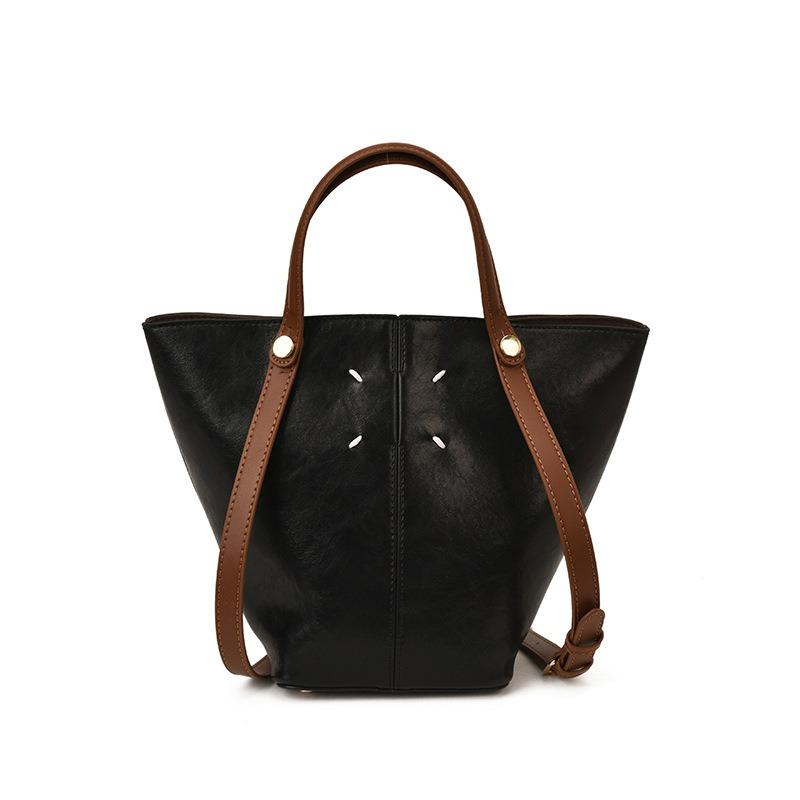Retro Premium Bucket Bag Women's Autumn and Winter New Large-capacity Commuter Child and Mother Bag Portable Shoulder Bag