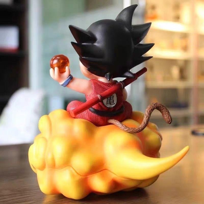Dragon Ball "Anime-Charakter Wukong auf einer Salto-Wolke sitzend Figur - Anime-Charakter-Sammlung Spielzeug, Kinderpuppen-Geschenk 9,5 cm"