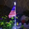 Solar American National Flag Led Light Waterproof Ornaments Crafts Ornaments for Festival Holiday New Year Garden Stake