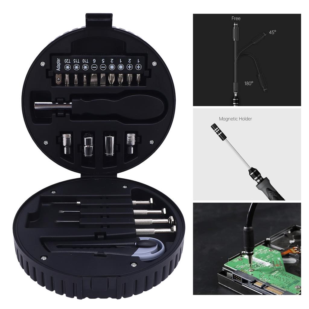 20Pcs Tire Shaped Tool Set with Storage Box Carbon Steel Multifuncitonal Tire Shaped Tool Hardware for Home