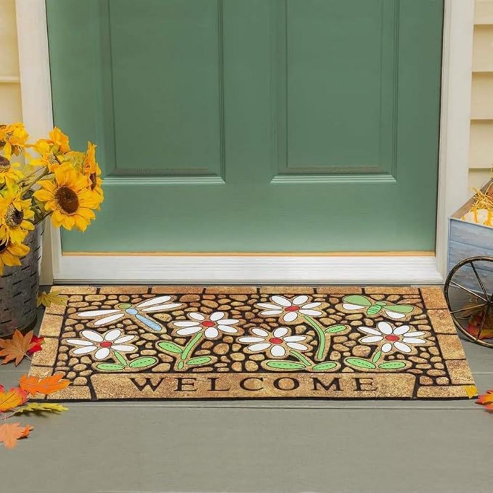 

American Retro Carpet Home Decoration Tile Door Floor Mat, Bathroom Anti-slip Mat, Lightweight, Comfortable and Quiet 50X80CM 1.6X2.6FT