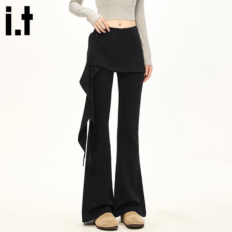 

CHOCOOLATEit Designer Faux Two-Piece Flare Casual Pants M