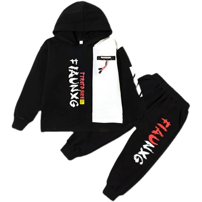 6-15 Years Old Children's Clothing Boys Spring Suit Boys Handsome Sweater Two-piece Western Style Korean Version