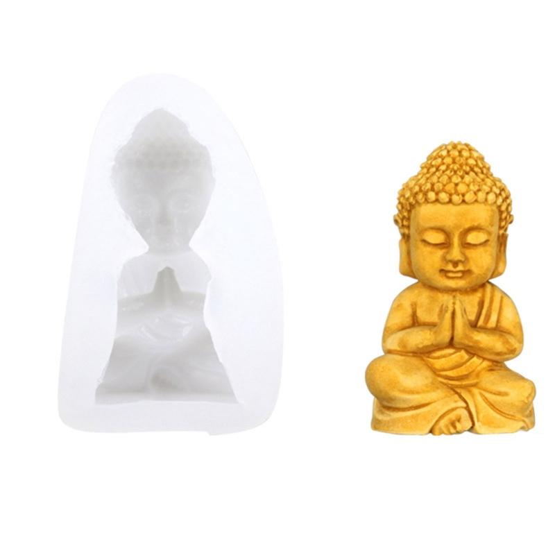 

Buddha Figurine Silicone Mold Melt Aromatherapy Making Cupcake Chocolate Handicraft Making Mould Supplies 1
