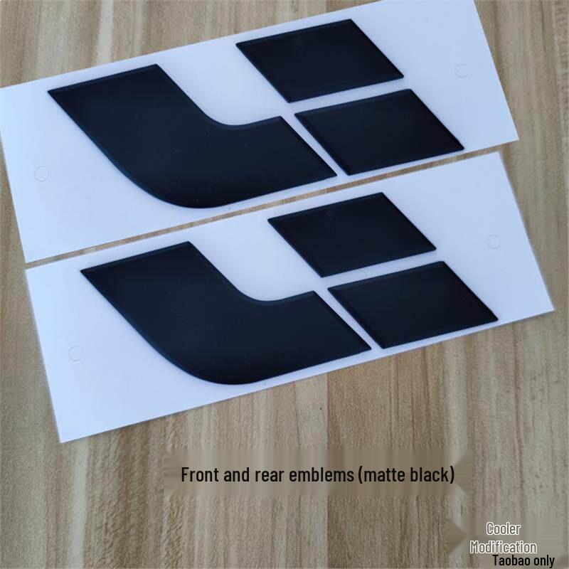 Ideal L9-L6 Black Hood and Tailgate Emblem/Lettering Sticker Set