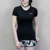 Nike Dri-Fit Pro Simple Casual Quick-Dry Round Neck Short Sleeve T-Shirt Women Tops Black 938717-010
