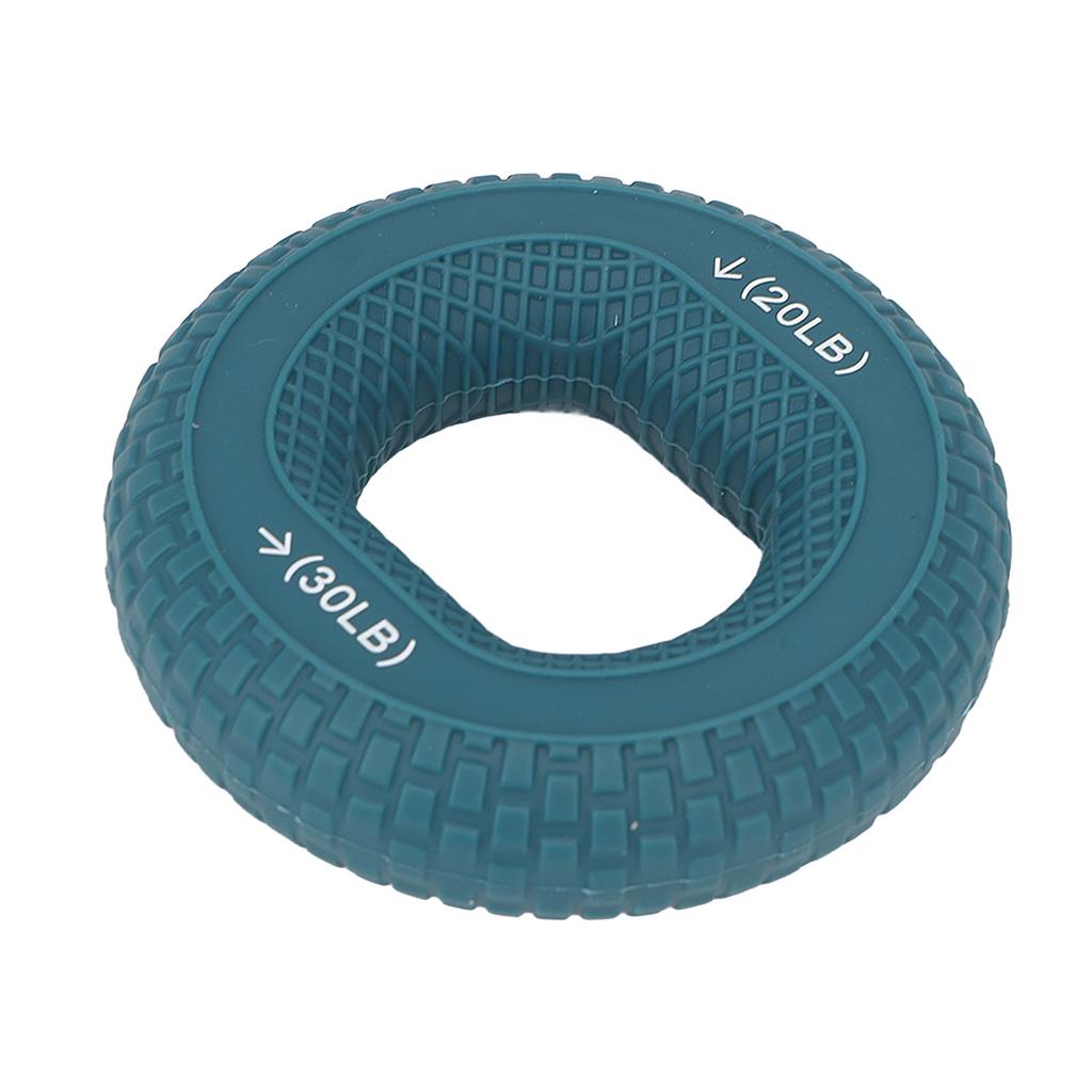 20 to 30LB Hand Grip Strengthener Forearm Grip Training Double Strength Silicone Fitness Rings Dark Green
