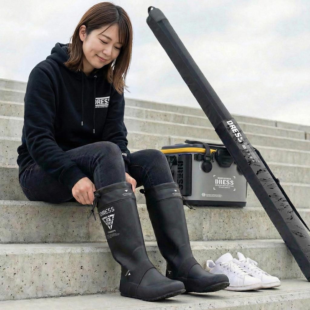 Rain Boots Airborne Black Fishing Boots Wading Boots Rain Boots Marine Boots Fully Waterproof Water Repellent Stream Rocks [Dress] [26cm] Non-Slip