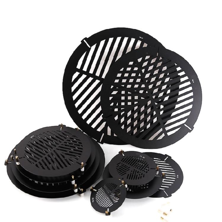Leghe di Alluminio Maschera di Bahtinov Messa a Fuoco Piastra a Spina di Pesce 60/80/100/140/200/270mm Accessori Astronomici Piastra Metallica a Spina di Pesce
