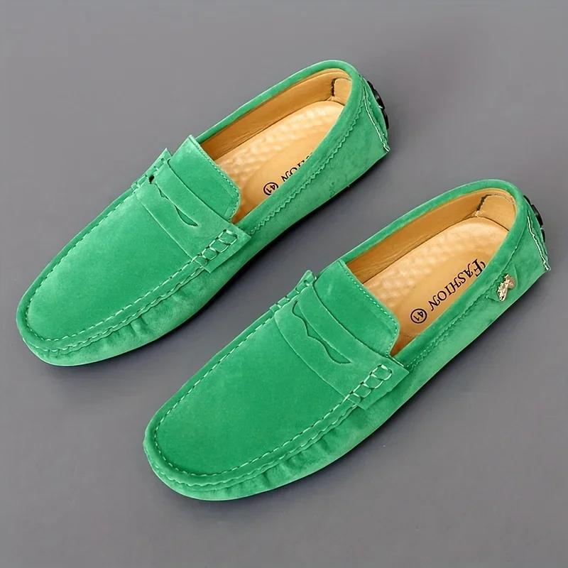 Fashion Couples, family casual shoes Fashion men's and women's flat shoes, driving, handmade, color large size small size 35-48 loafers