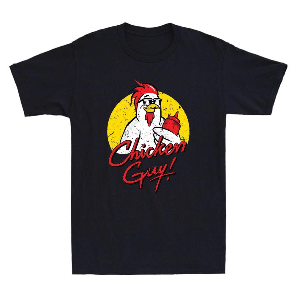 Men s and Women s T-shirts Chicken Guys Funny Chicken Cartoon Meme Farm Vintage S