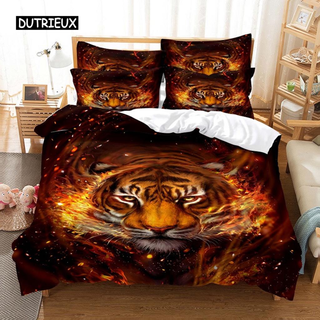Running Tiger Bedding Set Duvet Cover Set 3d Bedding Digital Printing Bed Linen Queen Size Bedding Set Fashion Design