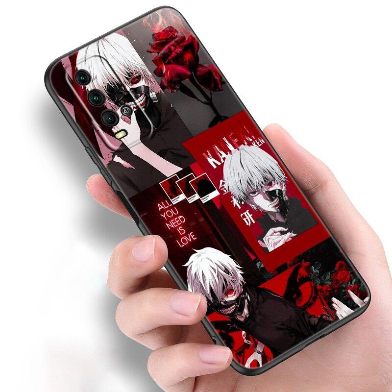 

Модный чехол для телефона Tokyo Ghoul с аниме Kaneki Ken для Xiaomi Redmi Note 11 10 9 8 Pro 11T 10T 10S 9S 8T 9 9A 9C 9T, черный мягкий чехол Redmi Note 11