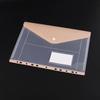 Transparent 11-Hole Loose-Leaf File Bag with Velcro Fastener for Students