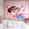 Ms.-Rachel Print Tapestry, Backdrop, Easy Setup, Ideal for Bedroom, Office & Living Room, with Aesthetic Wall Hanging Decor.