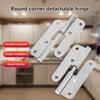 1pair 4 Inch Thick Stainless Steel Round Corner Detachable Hinge Bedroom Wardrobe Room Door Fireproof Flat Hinge