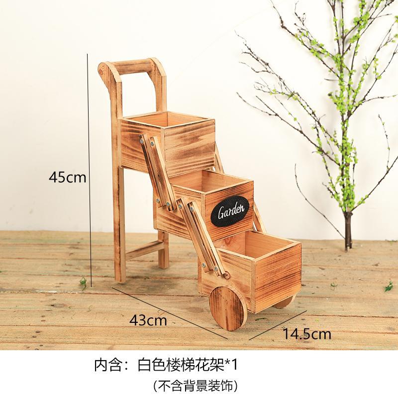

3 Layers Push-pull Flower Rack Simulation Plant Display Holder Fresh Flowers Green Plants Storage Homestay Outdoor Plant Stand