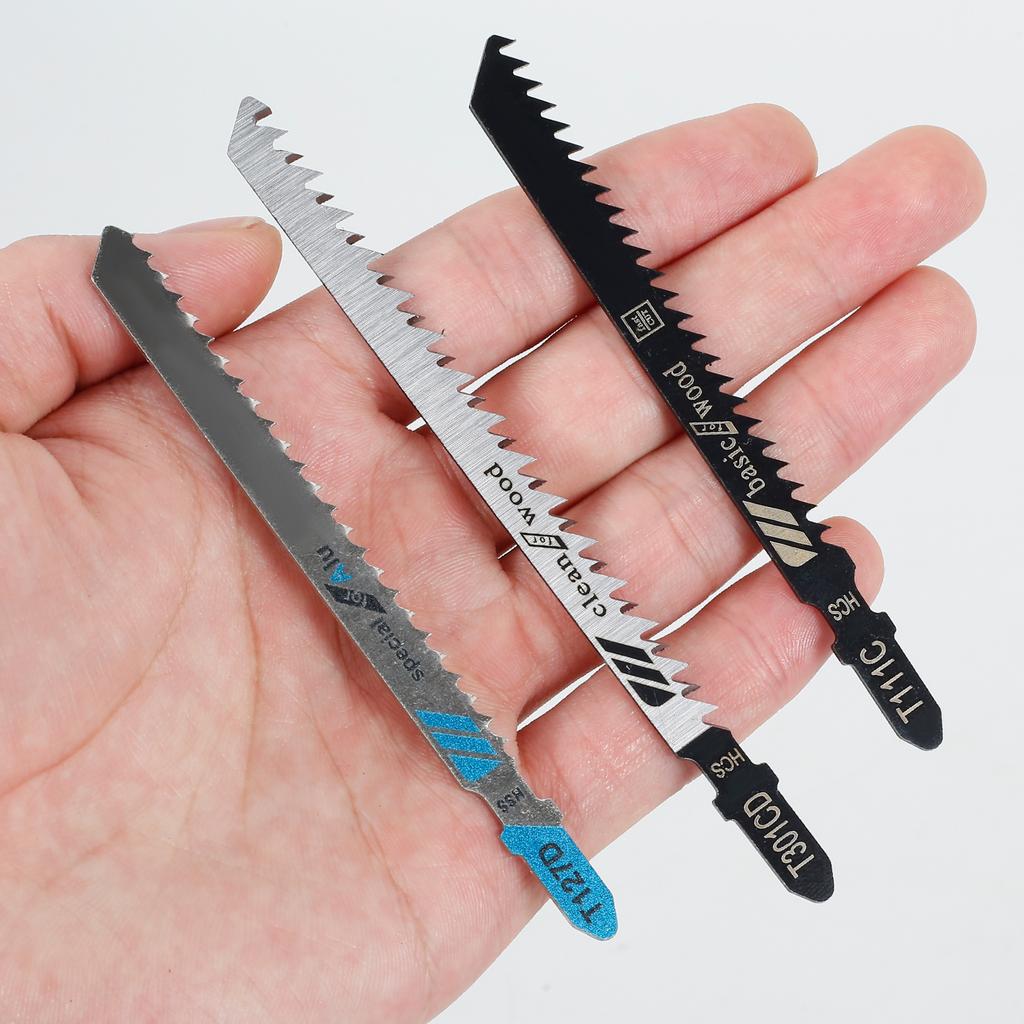 48 to 192Pcs Jig Saw Blade Set HCS Assorted Blades T-shank Fast Cut Down Jigsaw Blade Power Tool for Wood PVC Steel Pipe Cut