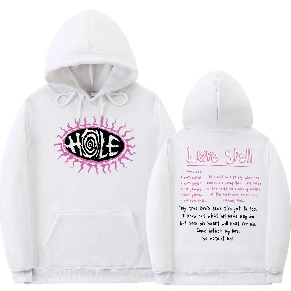 Hole Love Spell Lyrics Vintage Hoodie Men Women Oversized Hoodies Courtney Love Beautiful Monsters 90s Rock Clothes