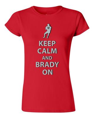 Junior Keep Calm and Brady On Football Game Sports DT T-Shirt Tee Unisex T-Shirt