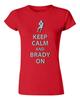 Junior Keep Calm and Brady On Football Game Sports DT T-Shirt Tee Unisex T-Shirt