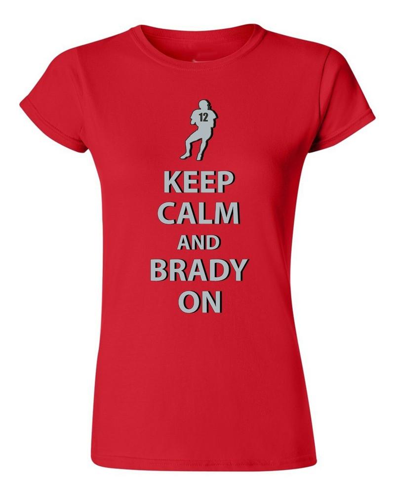 Junior Keep Calm and Brady On Football Game Sports DT T-Shirt Tee Unisex T-Shirt S