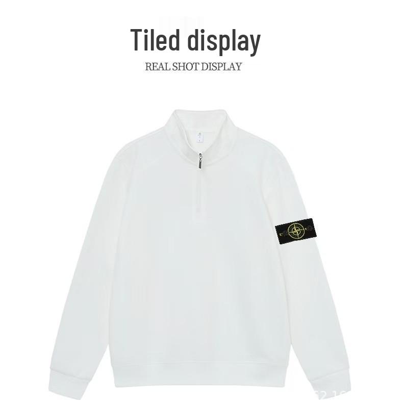 Unisex Island Home Abzeichen Hoodie: Klassisches Langarm-Half-Zip