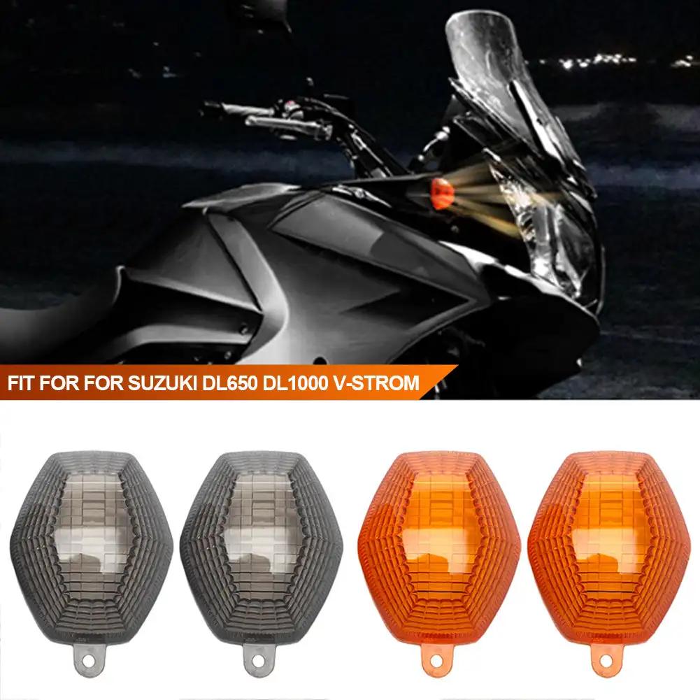2PCS Motorcycle Turn Signal Housing Turn Light Cover Turn Signal Indicator Light Lens Fit For Suzuki DL650 DL1000 V-Strom Clear