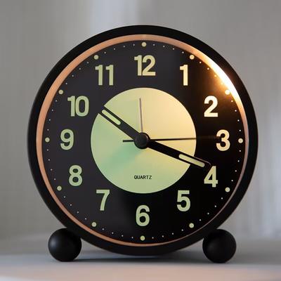 Einfacher Moderner Leuchtender Wecker Leise Studenten- und Kinder-Spezial Aufwach-Artefakt Uhr Schlafzimmer Nachttisch Schreibtisch Thekenuhr