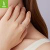 Exquisite Sparkling Wheat Ear Opening Ring S925 Sterling Silver Autumn Harvest Lucky Ring Jewelry