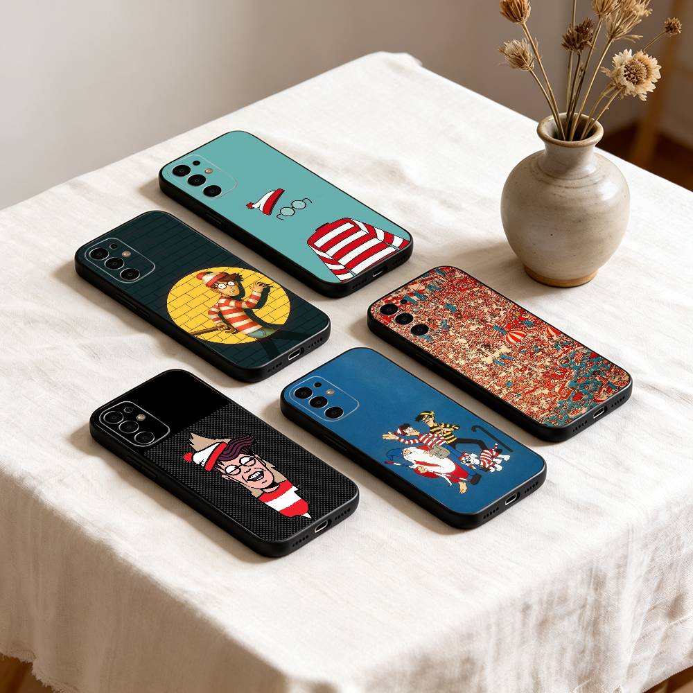 Wheres W-WallyS W-Waldo Game Phone Case For Samsung S25,S24,S21,S22,S23,S30,Ultra,S20,Plus,Fe,Lite,Note,10,Black Cover