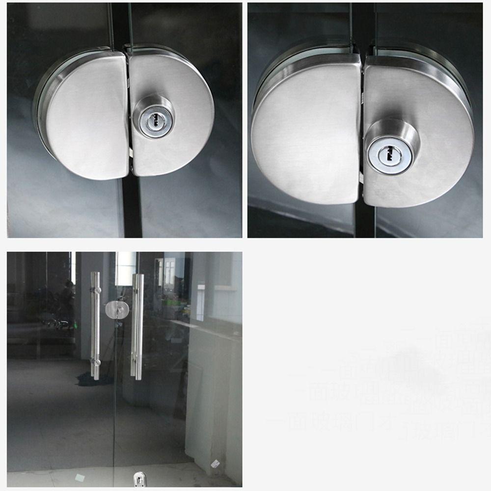13-18mm Glass Display Cabinet Locks No Need Drilling Room Door Locks Office Glass Door Lock Home