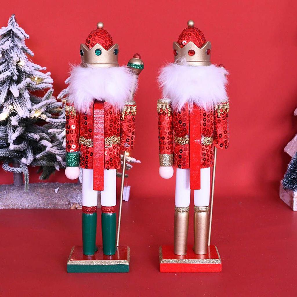 7,87 Zoll Traditioneller Holz-Nussknacker, Weihnachts-Holz-Nussknacker Festlich