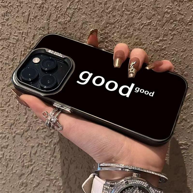 Simple Letters Plating Matte Phone Case for Samsung Galaxy A55 A35 A15 A14 A32 A52S A54 S24 Ultra S21 S23 S22 Plus FE Hard Cover