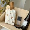 1pc Kawaii Makeup Bag Cosmetic Case Cute Bears Storage Organizer With Handle Aesthetic Zipper Toiletry Bag Beige