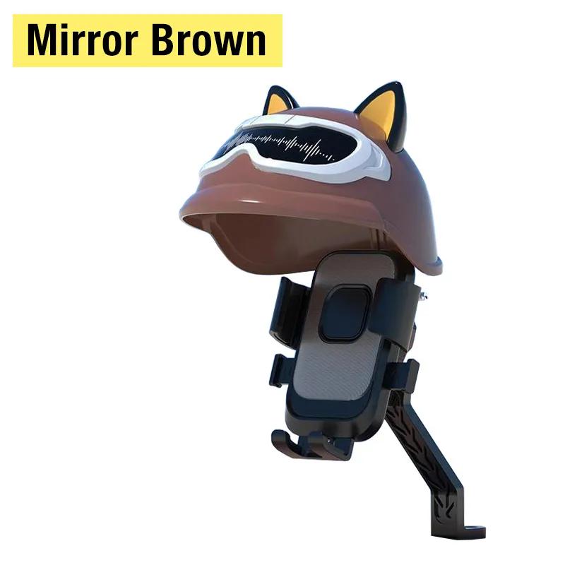 360°Rotation Bicycle Motorcycle Phone Holder Outdoor Cycling Navigation Stand Sunscreen Rainproof Small Helmet For All Smatphone