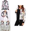 Stylish Women's Casual Floral Long Sleeve Baseball Jacket Coat For Everyday Wear