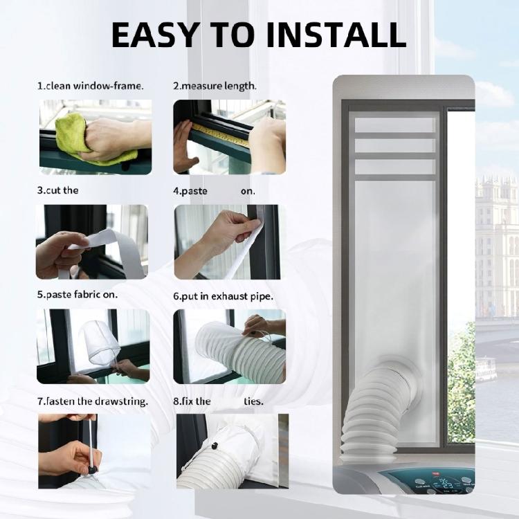 Universal Air Lock Window Seal Cloth Adjustable Air Conditioner Window Seal Kit For Exhaust Hose Duct Enduring