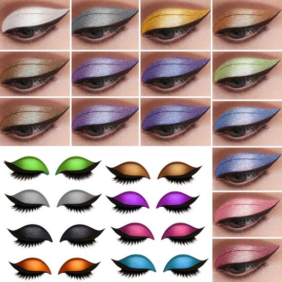 

2 Pairs Lazy Eye Shadow Eyelash Patch 2-in-1 Eyeshadow Eyelashes Makeup Stickers Reusable Eye Makeup Stickers with False Lashes Shadow T