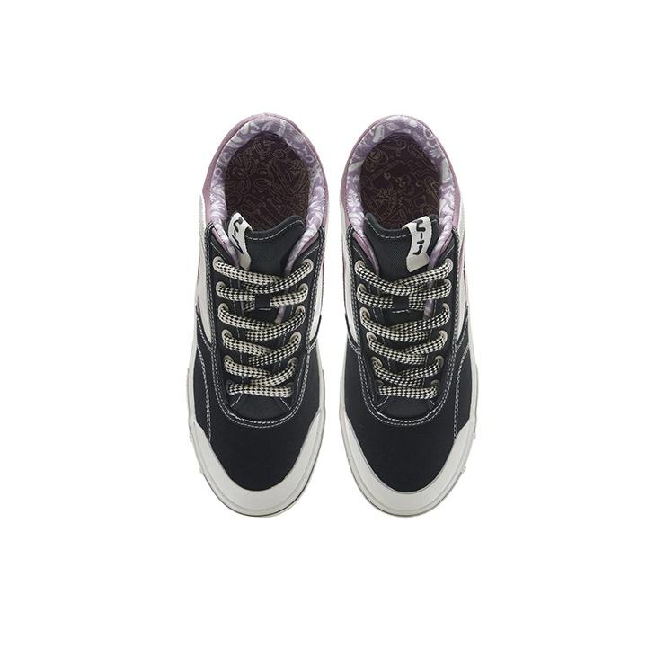 Li Ning Steven Harrington X  50/50 Canvas Bequeme Vielseitige Low-Top Skate Schuhe Herren Sneaker Grau Lila AECR105-1