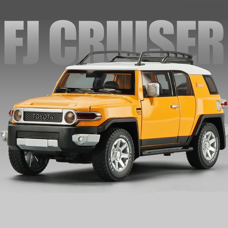 1/24 TOYOTA FJ Cruiser Alloy Car Model Diecast & Toy Metal Off-road Vehicles Car Model Simulation Sound and Light Childrens Gift