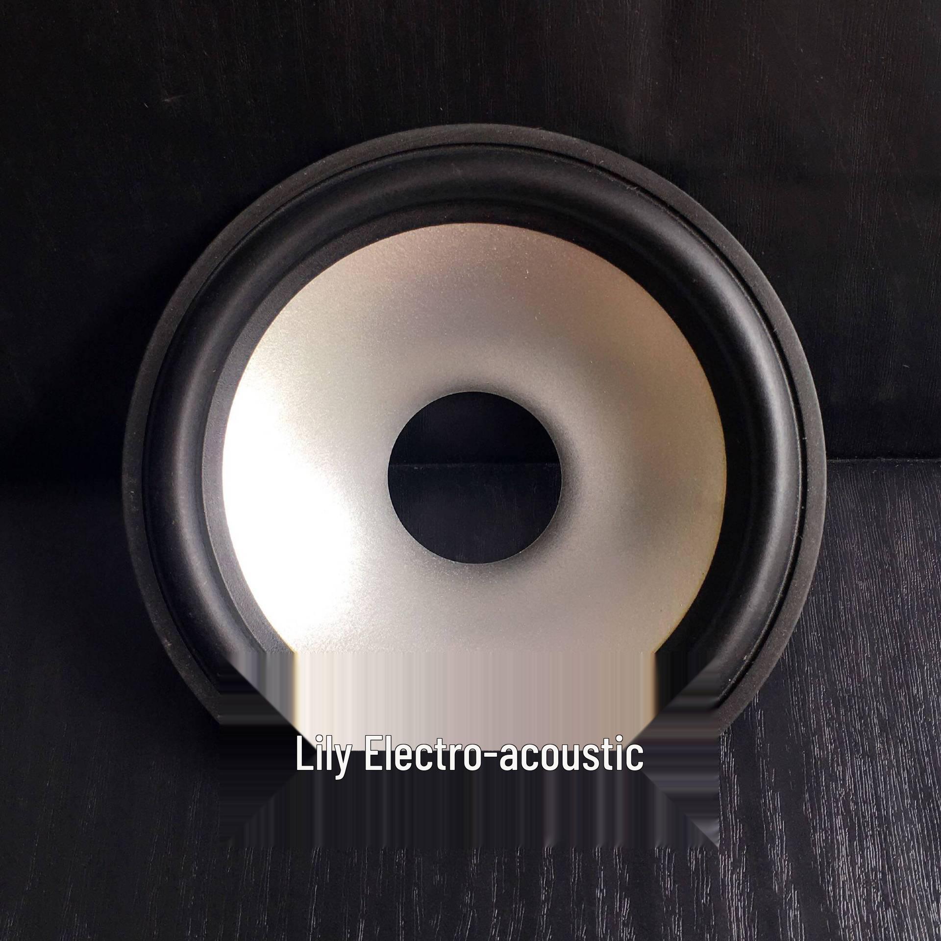

4-inch Silver Cone Speaker with Rubber Edge, Fits 98mm Outer Diameter, 25mm Height, 25.5mm Coil - Repair Parts
