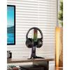 IFYOO RGB Gaming Headset Stand with 2 USB Ports and 1 Type-C Port Black and White Gaming Accessory for PC Xbox PS5 PS4