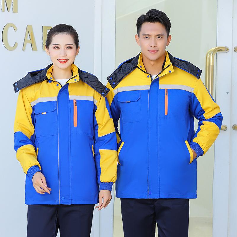 Winter work clothes liner removable reflective strip cotton clothes cold storage labor insurance clothes cold cotton clothes