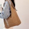 2025 New Women'S Bags Hand-Woven Bucket Bag Large Capacity Casual Lazy Style Hand-Held Tote Bag