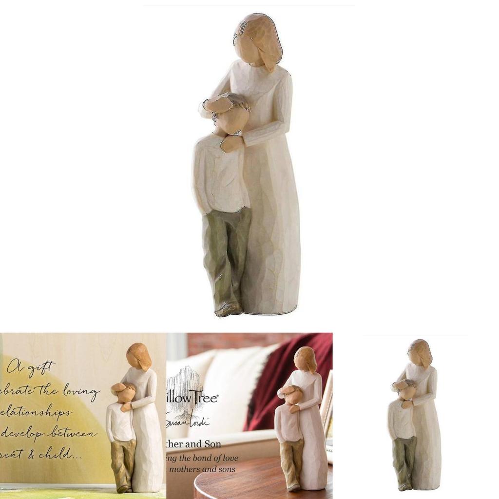Resin Mother And Son Figurine Gift For Mothers Day And Family Celebration