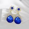 Vintage Luxury Waterdrop Dangle Earrings Fashionable Evening Party Accessories Elegant Drop Earrings For Formal Gowns