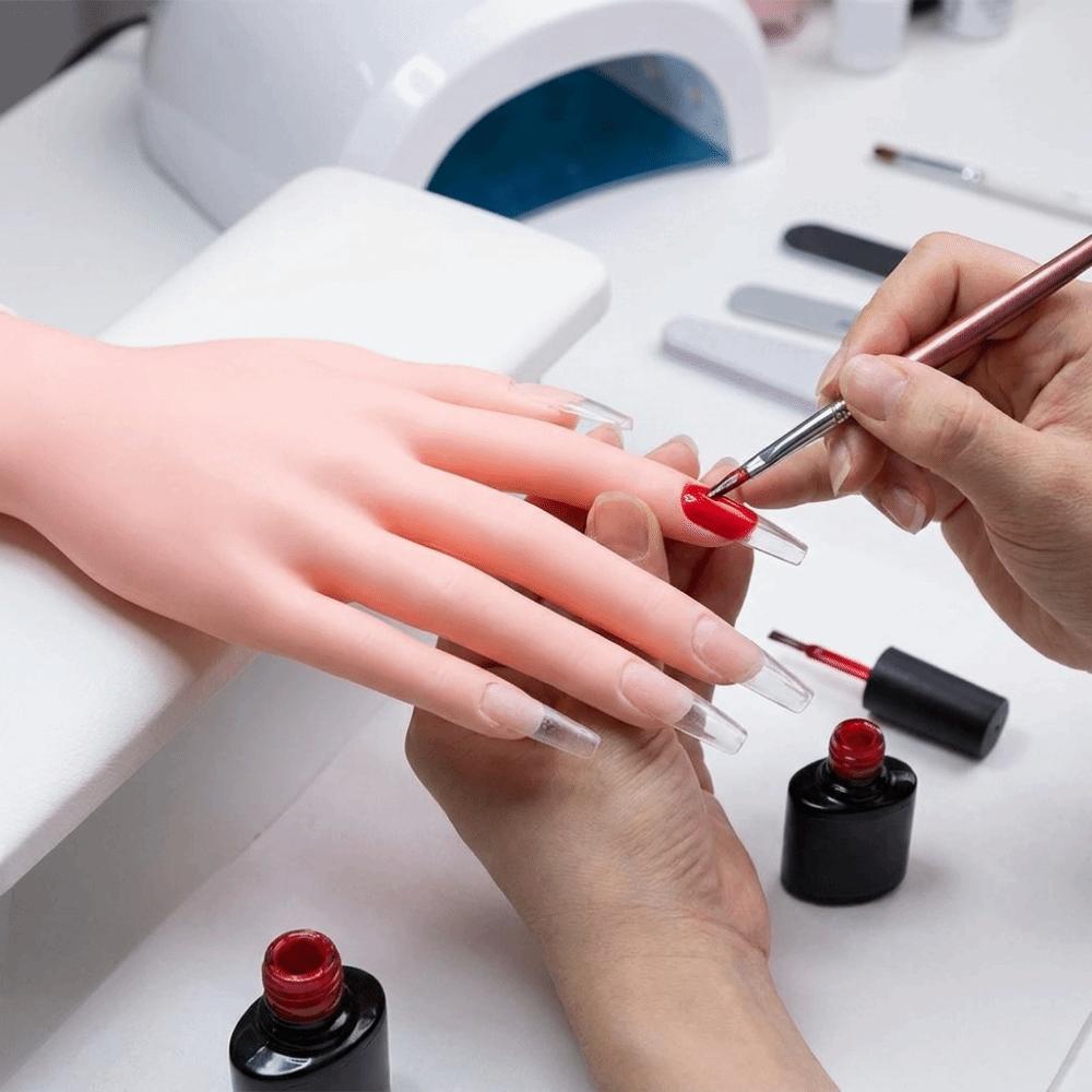 Soft Nail Practice Hand Flexible Positioning Fake Hand Nail Tools Mannequin Hand  Nail Training