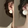 Silver Needle White Heart Tassel Earrings: Luxurious, Versatile, and Stylish Stud Earrings for Women.